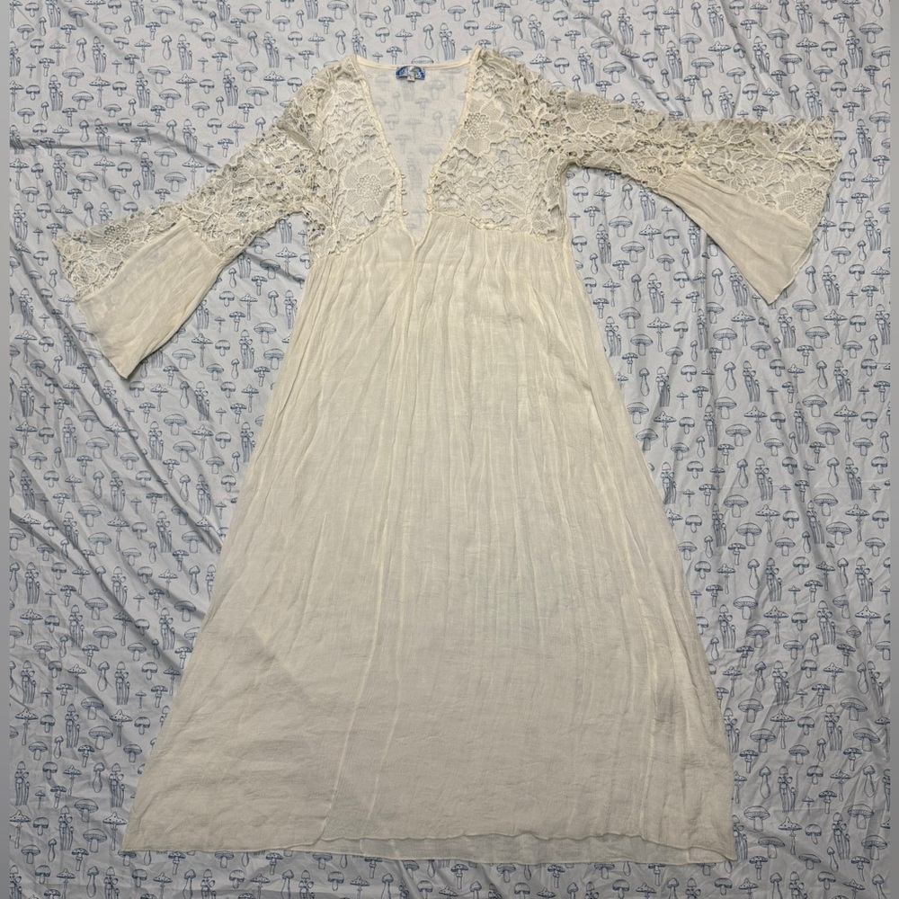 Sheer Ivory Hippie Dress